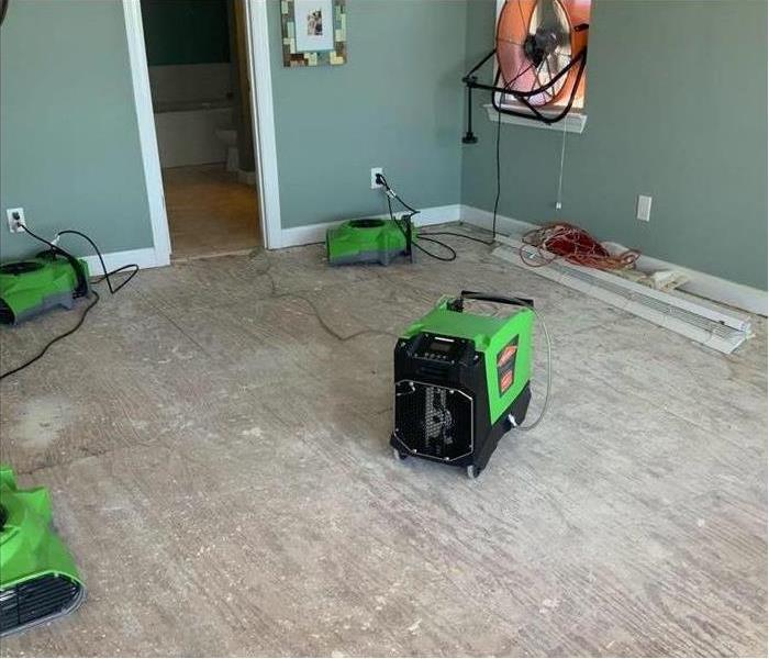 air movers, drying equipment in a home
